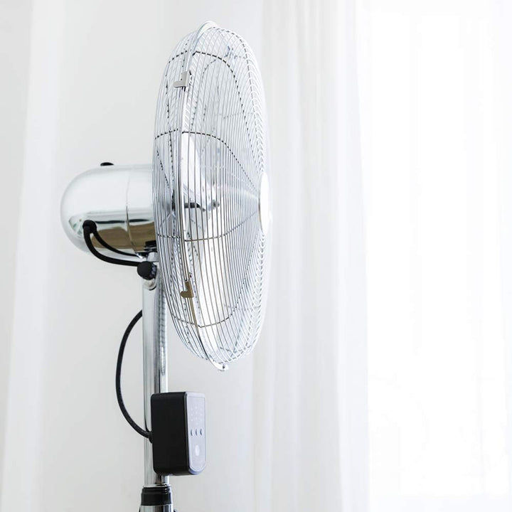 Cecotec Stativlüfter EnergySilence 1200 Woody. 80 W, 3 12-Zoll-Klingen, 30 cm Durchmesser, Kupfermot