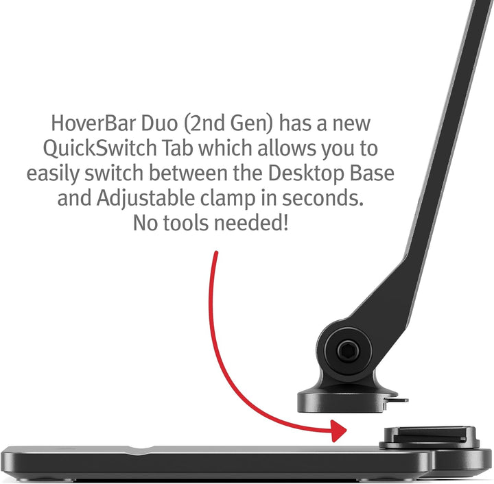 Twelve South HoverBar Duo (2nd Gen) for iPad/iPad Pro/Tablets | Adjustable Arm with New Quick-Releas