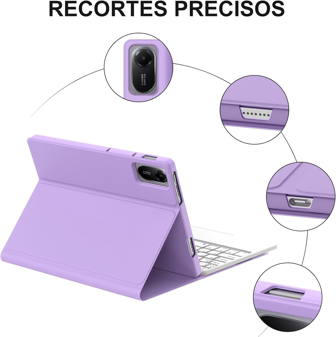 FOGARI Tastatur mit Touchpad für Redmi Pad 2, 27,9 cm (11 Zoll) 2025 Hellviolett - Touchpad Redmi Pa