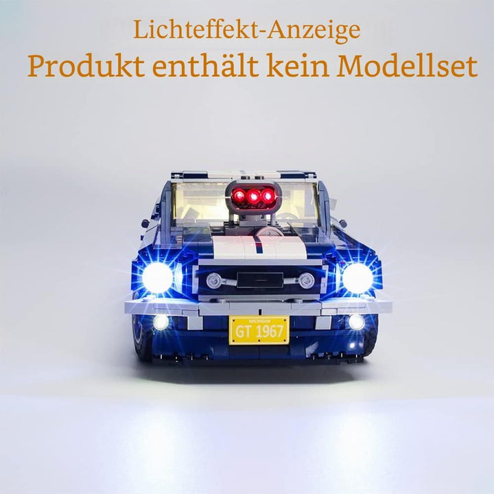 GEAMENT Verbesserte Version Blocks LED Licht-Set für Creator Expert Ford Mustang Car Building Model