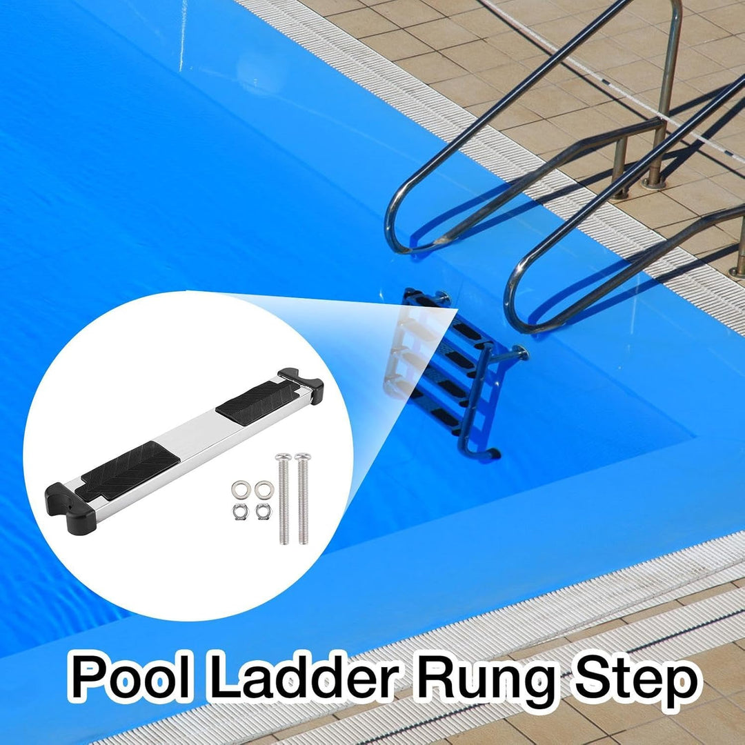 Poolleiter Stufen Ersatz, Schwimmbad Stufe, 304 Edelstahl Poolleiter Ersatzstufe, Anti-Rutsch-Pool-S