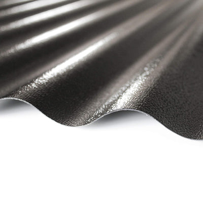 KAISER plastic® Wellplatte | Xtra Strong (PC) | C-Struktur und schwarz | 0,8mm Stärke | Sinus 76/18