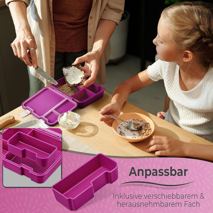 My Vesperbox® Brotdose für Kinder mit Fächern [JIN] - Lunchbox mit Trennfächern - Bento Box - Jausen