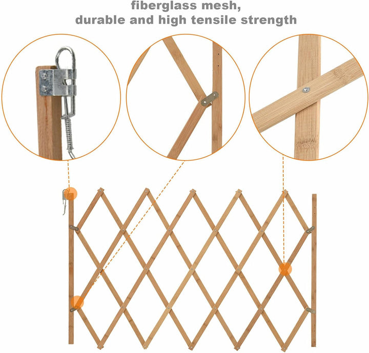 AllRight Hundeabsperrgitter Hundegitter Hundegatter Schutzgitter Treppenschutzgitter Holz Aufziehbar