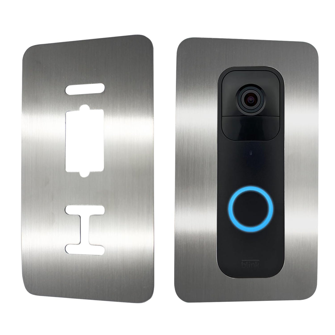 Edelstahl Blende für Blink Videotürklingel, Video-Doorbell Halterung – Robuste Halterung und Zubehör