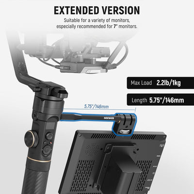 NEEWER Verstellbare Feldmonitorhalterung, 360° drehbare Kameramonitorhalterung mit 1/4" Gewinde, Kom