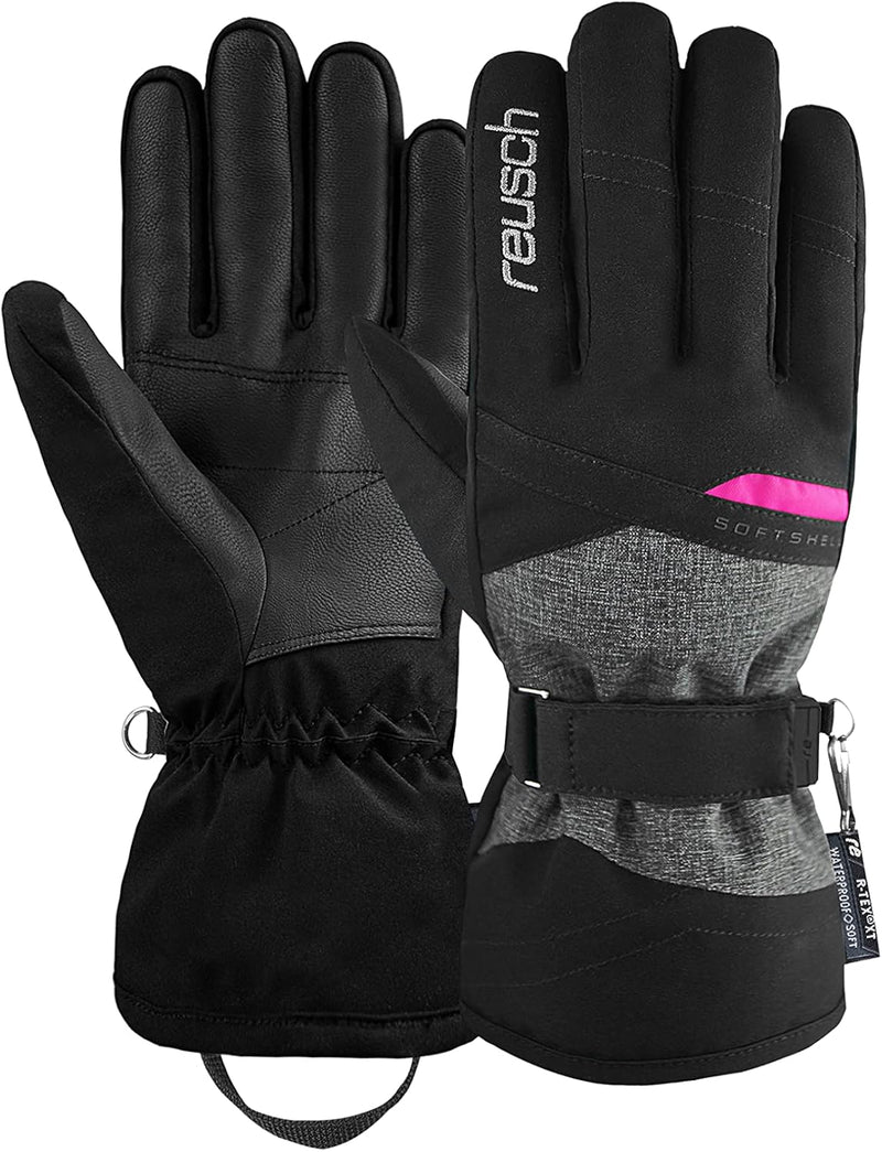 Reusch Damen Fingerhandschuhe Hellen R-TEX XT 7771 Blck/Blck Melang/Pink Glo 7, 7771 Blck/Blck Melan