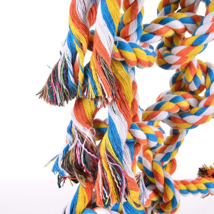 HappyBird | Papageienkletternetz XL - Kletternetz für Papageien buntes Netz aus Baumwolle