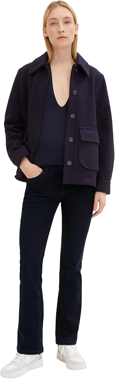 TOM TAILOR Damen Alexa Bootcut Jeans 26W / 32L 10173 - Dark Stone Blue Black Denim, 26W / 32L 10173
