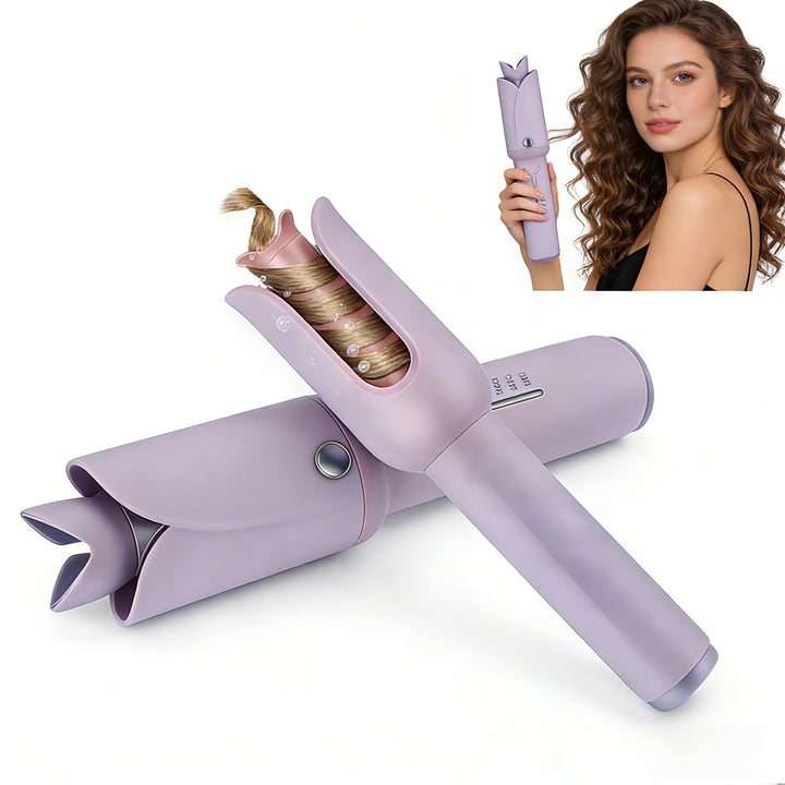 Automatischer Kabelloser Lockenstab – 8 Sek. Schnellcurl, 32mm Titan-Turmalin für Grosse Locken & Bo
