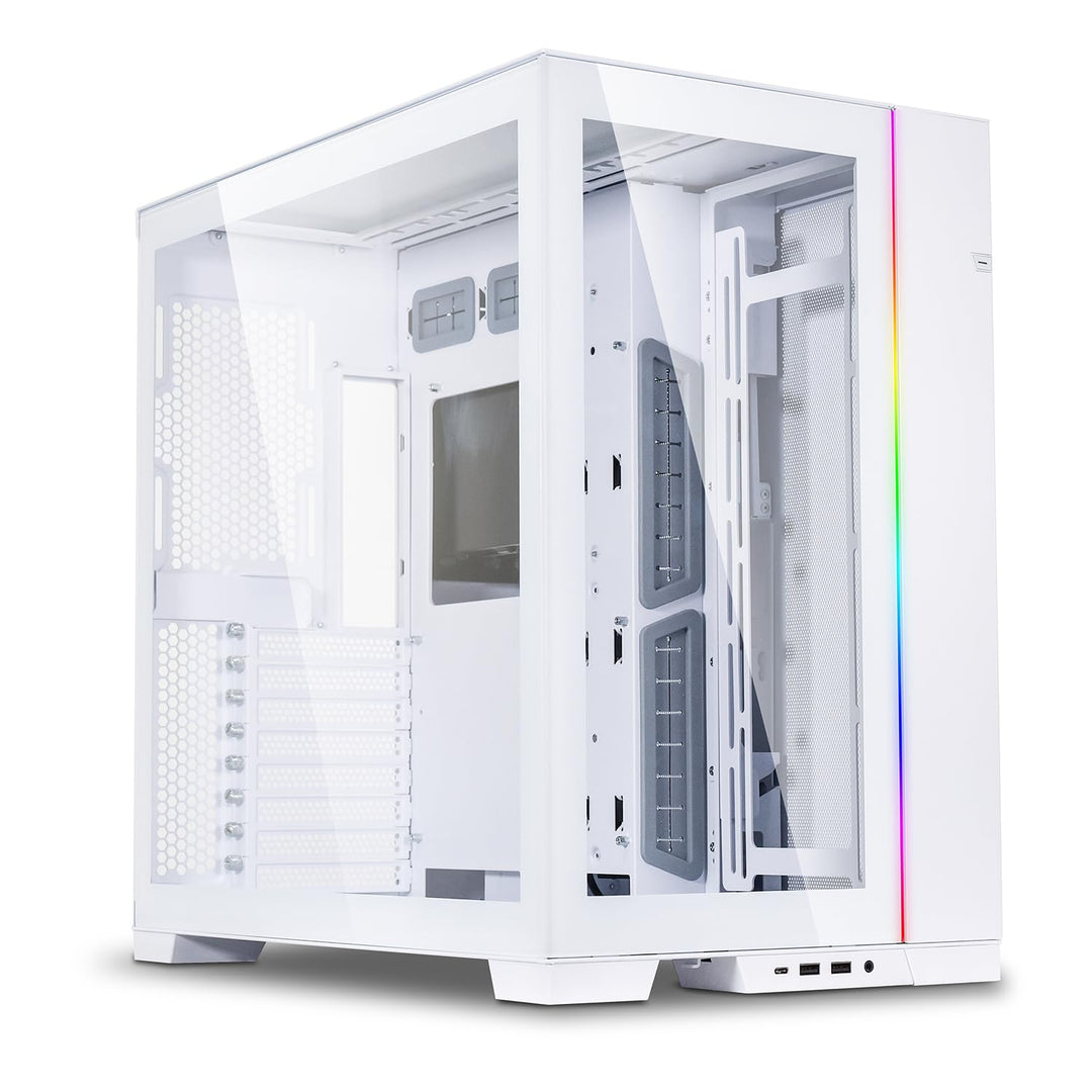 Lian Li ATX O11 Dynamic EVO Midi-Tower Weiss - PC-Gehäuse mit 2-Kammer-Design, E-ATX, ATX, Micro-ATX