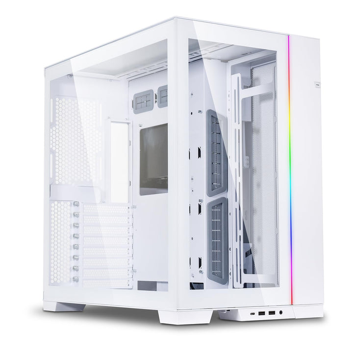 Lian Li ATX O11 Dynamic EVO Midi-Tower Weiss - PC-Gehäuse mit 2-Kammer-Design, E-ATX, ATX, Micro-ATX