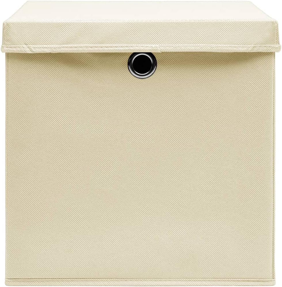 10 Stück Aufbewahrungsbox Mit Deckel 32X32X32 cm Faltbox Mit Fingerloch Storage Boxes Faltbarer Orga