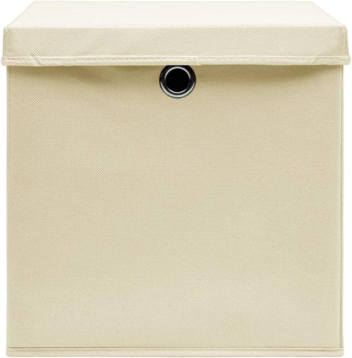 WIFESE 4 Stück Aufbewahrungsbox Mit Deckel 32X32X32 cm Faltbox Mit Fingerloch Storage Boxes Faltbare
