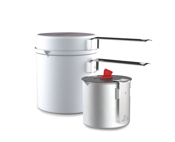 Primus Essential Trek Pot Set Camping Accessory silver 1,0 L + 0,6 L, silver 1,0 L + 0,6 L