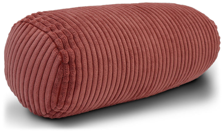 Amilian Nackenrolle mit Bezug 40x15 cm – Cord Kissen mit Füllung – Waschbar – Für Erwachsene & Kinde