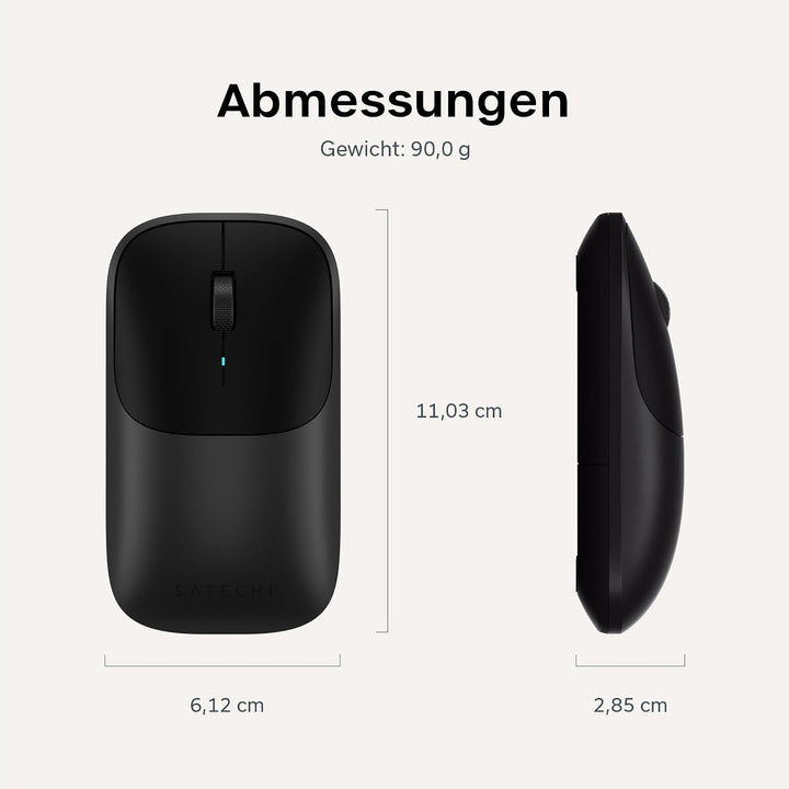 SATECHI Slim EX Kabellose Computermaus, Multi Device Bluetooth & 2,4-GHz für macOS, Windows, iPadOS