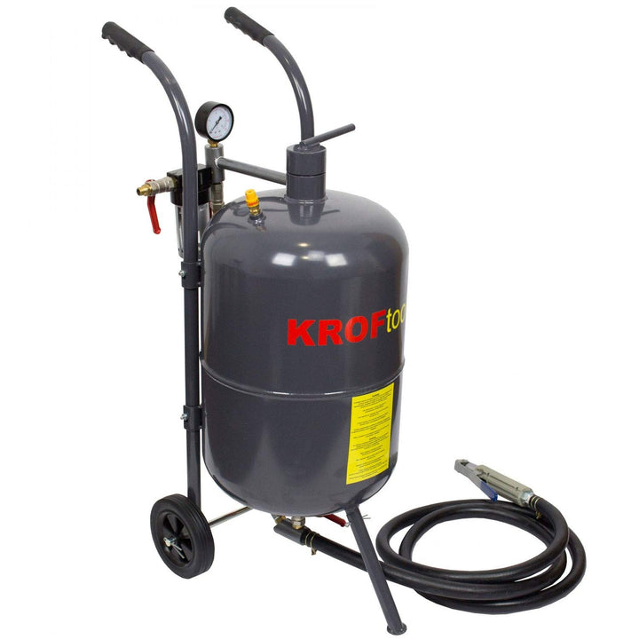 Kruftools Mobiler Sandstrahler, Druckluft-Sand, 80 l