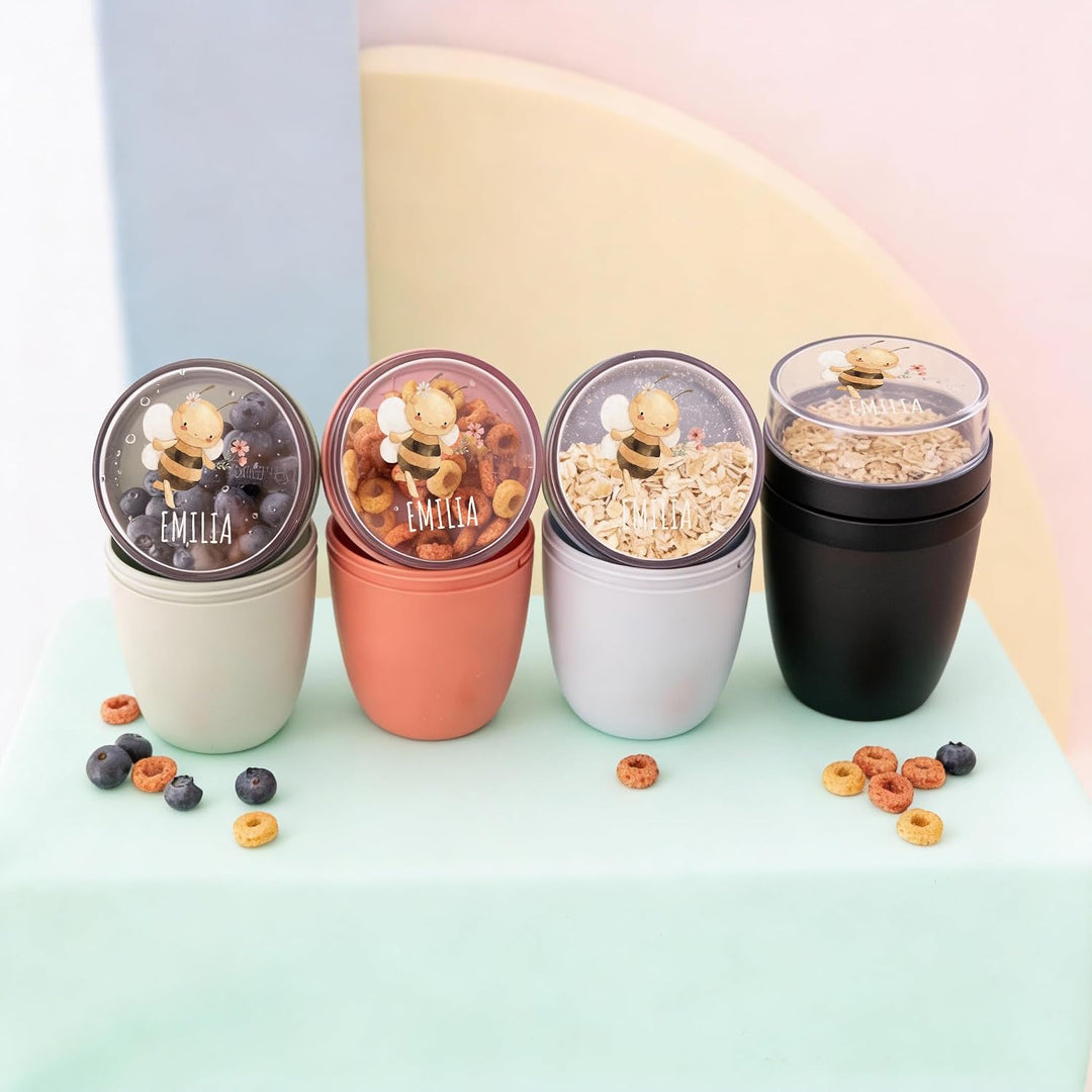 Bärenfreunde Mepal Müslibecher personalisiert, Pot Joghurtbecher, to go Becher, Geeignet für Tiefküh