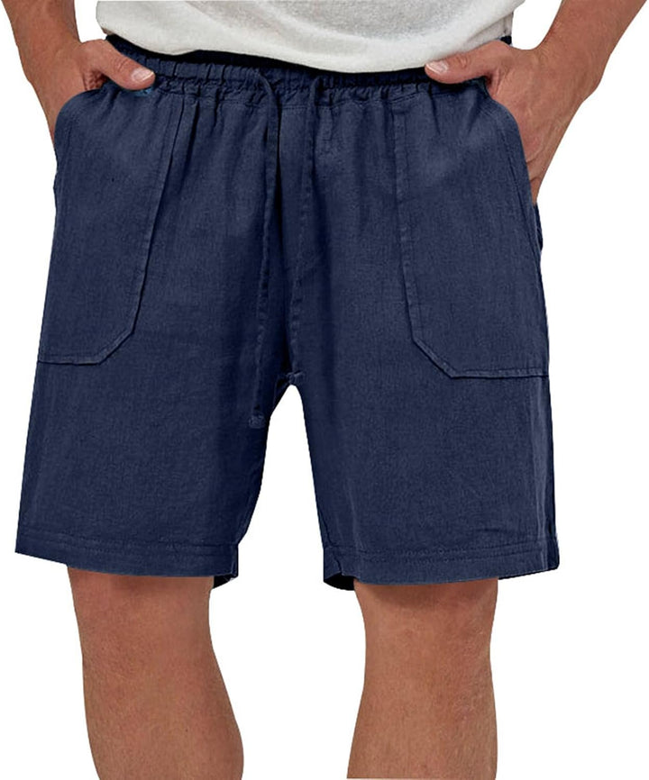 Duohropke Herren-Leinenwesten-Set Shorts 2024 Mode Strand Hochzeit Anzüge 2 Stück Outfits formelle W