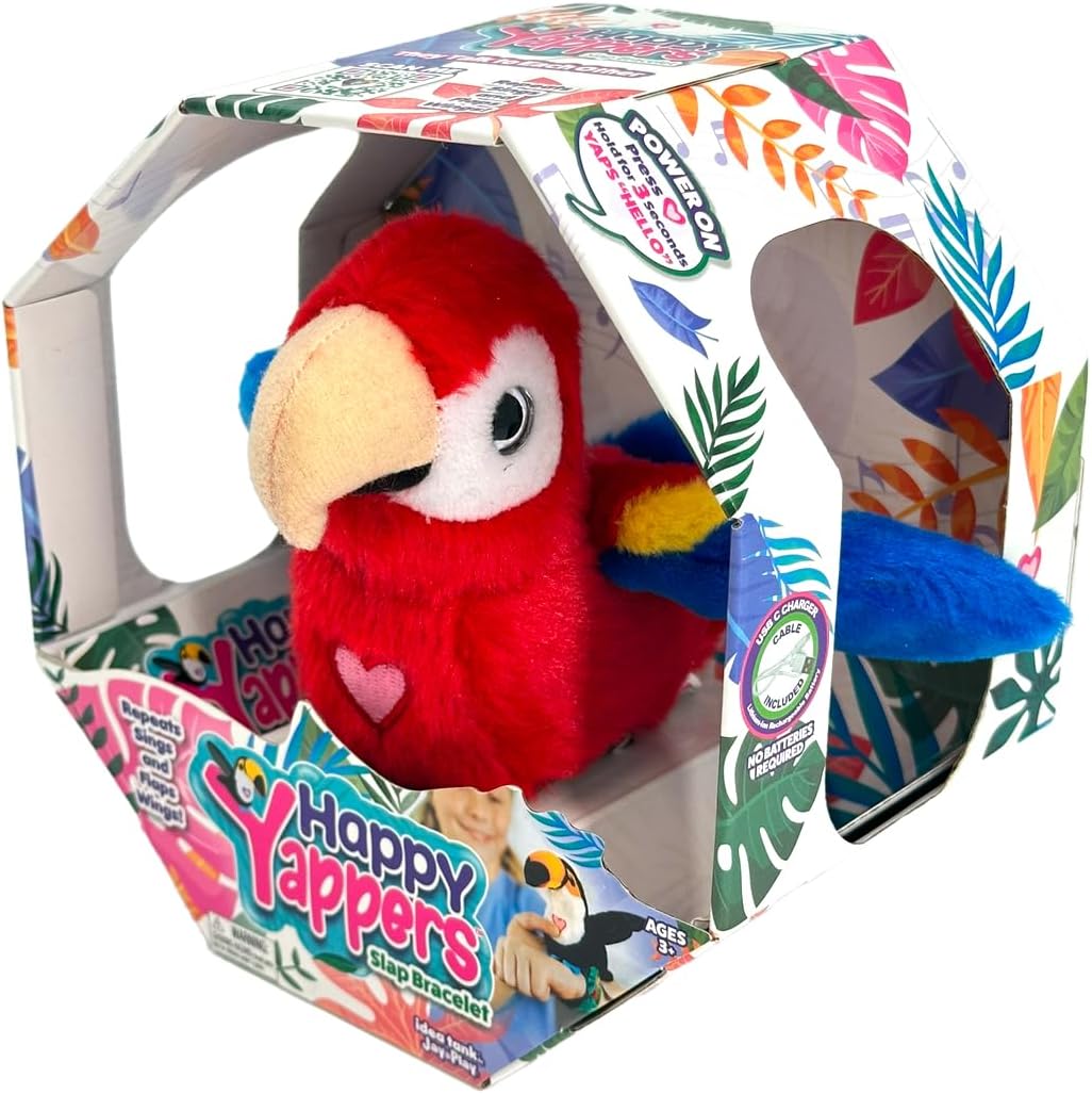 Interaktiver Plüschvogel – Nachsprech-Modus, Musik & Chirping Sounds, Schlafmodus, Wiederaufladbar,