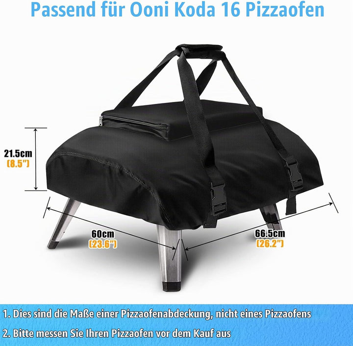 Kovshuiwe Tragetasche für Ooni Koda 16, Pizzaofen-Abdeckung für Ooni 16 Outdoor-Pizzaofen-Zubehör(nu