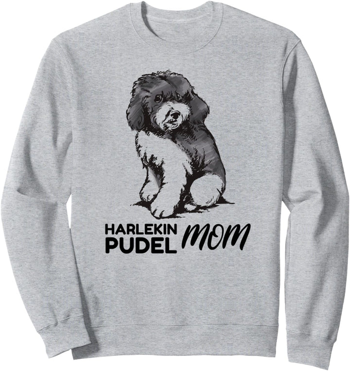 Lustiger Harlekinpudel für Hundebesitzer mit Humor Frauchen Sweatshirt