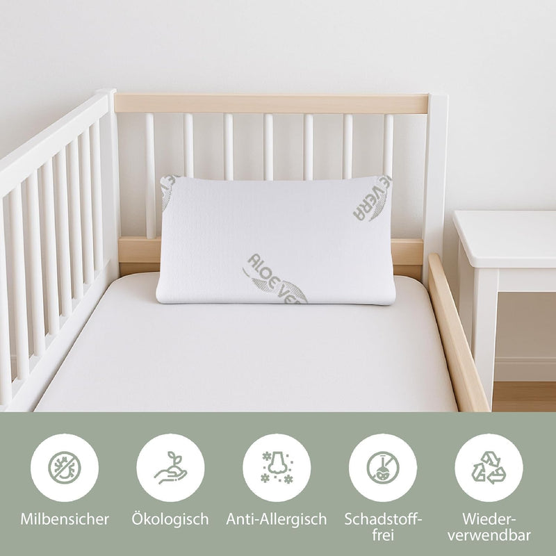 MaxxGoods Orthopädisches Nackenstützkissen aus Visco-Gelschaum | für gesunden Schlaf & Halswirbelsäu