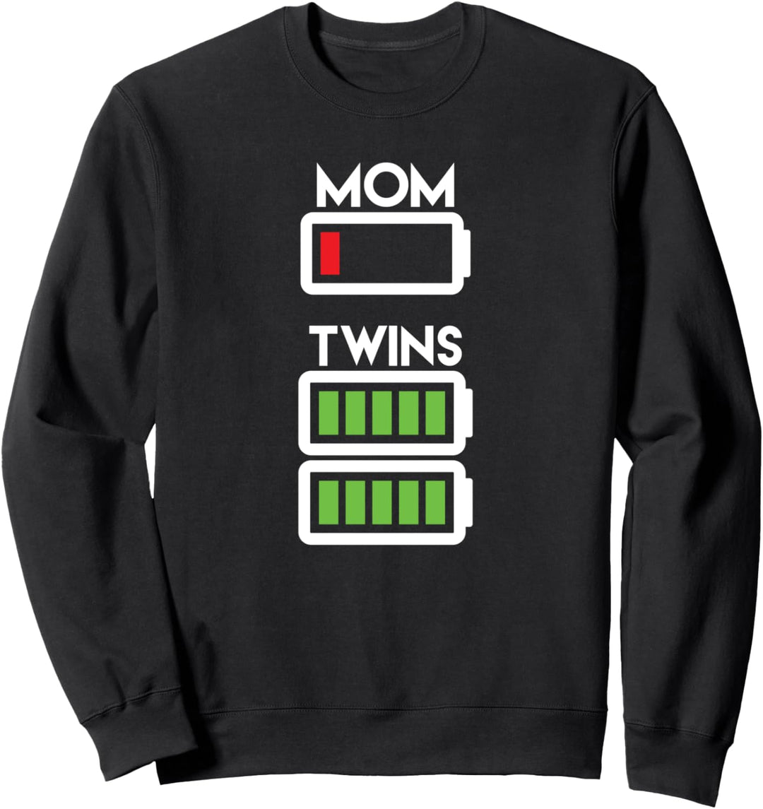 Mama Batterie Mom Partner Akku Zwillinge Partnerlook Sweatshirt