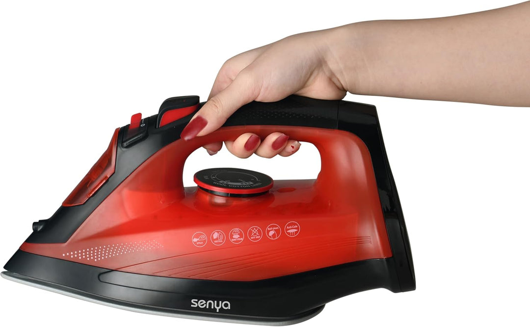 SENYA - Kabelloses Dampfbügeleisen, Dampfleistung 35 g/min, 2400 W Keramiksohle, Vertikales Dampfglä