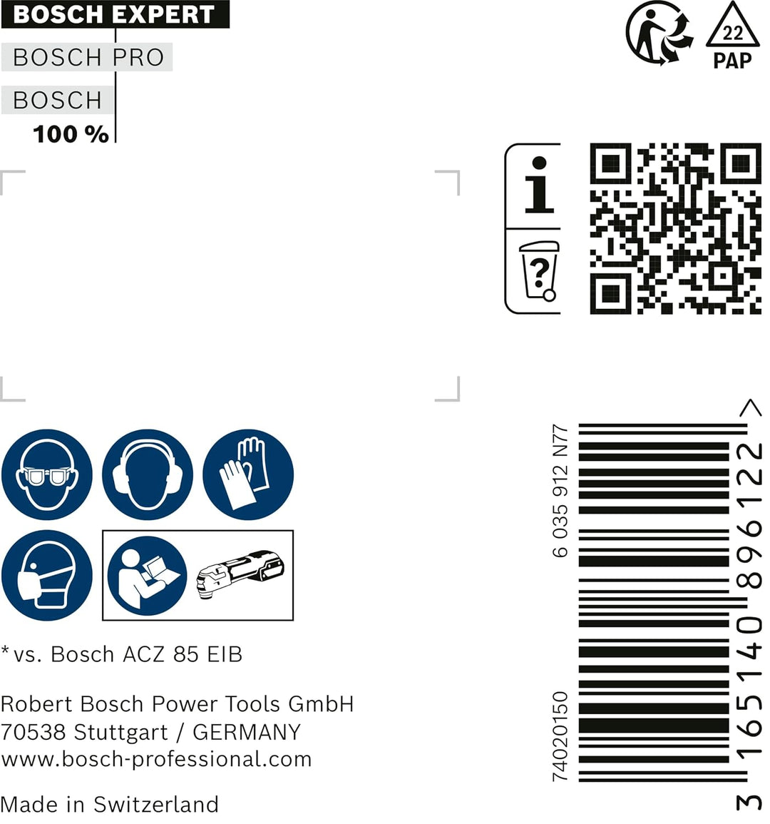Bosch Professional 5x Segmentsägeblatt Expert MultiMaterial ACZ 105 ET (für Faserkunststoffe GFK, CF