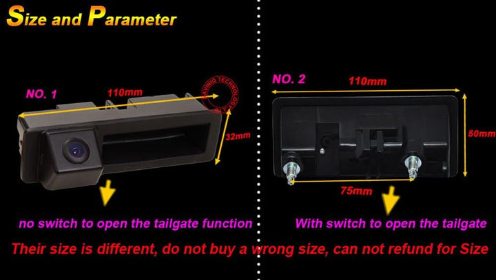 Wasserdicht 170 ° umkehrbare Fahrzeug-spezifische Griffleiste Kamera integriert in Koffergriff Rücka