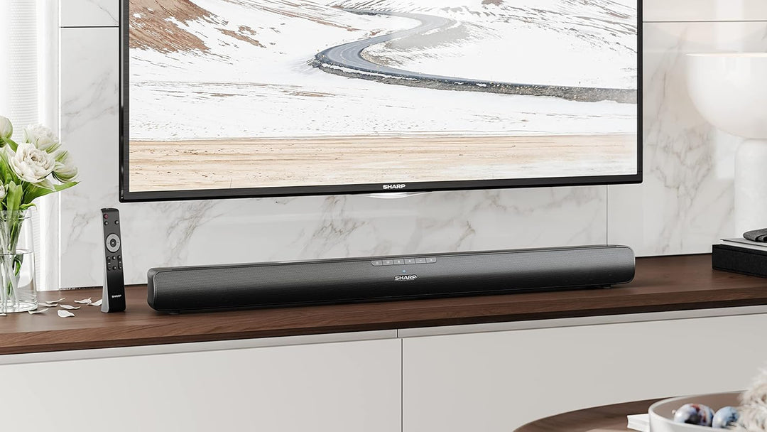 SHARP HTSB100 2.0 Soundbar 75W (USB, Bluetooth, HDMI, Optisch, AUX-In (3,5mm), Breite: 80cm), schwar