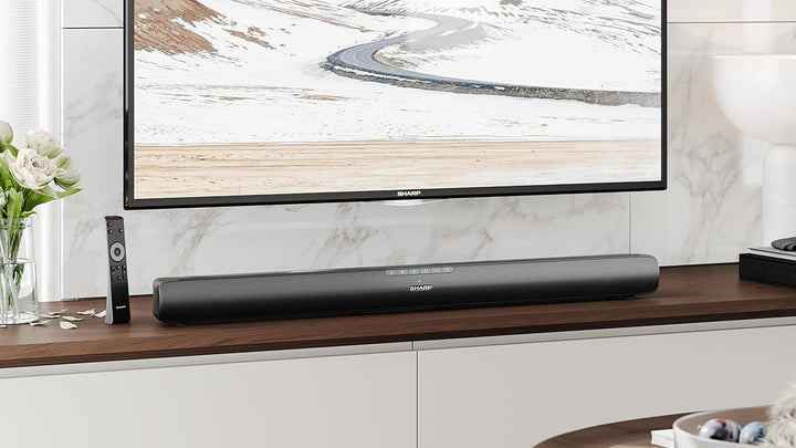 SHARP HTSB100 2.0 Soundbar 75W (USB, Bluetooth, HDMI, Optisch, AUX-In (3,5mm), Breite: 80cm), schwar
