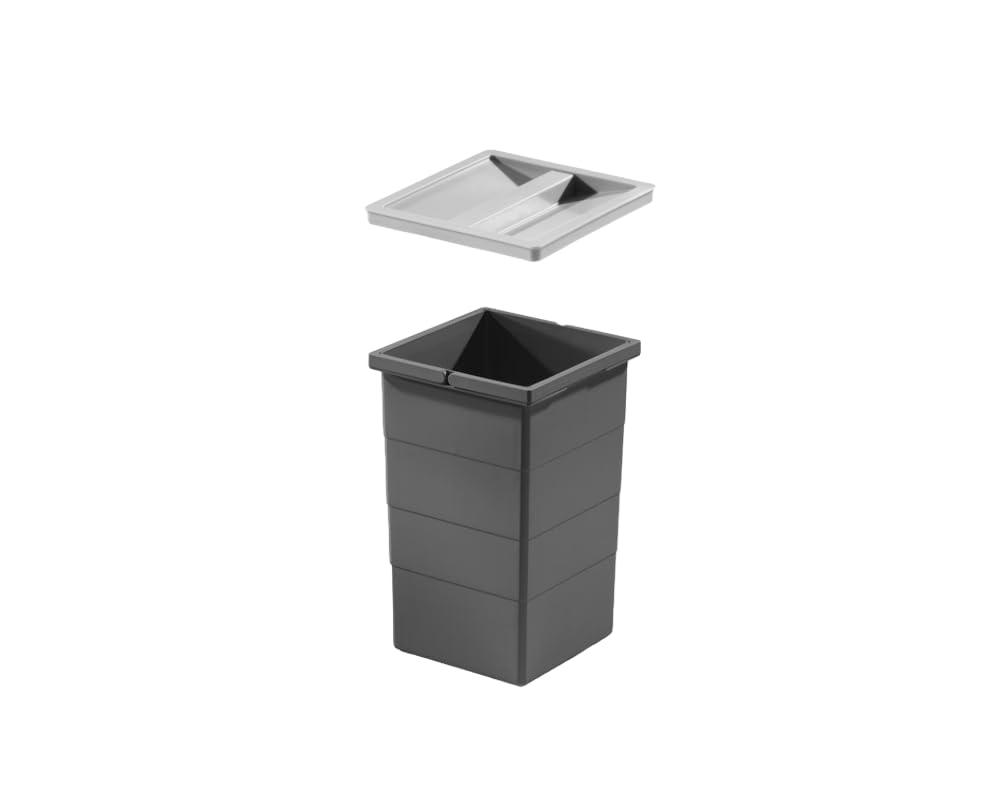 Hailo Inneneimer 1129949 | Abfalleimer 15 Liter mit Deckel | in den Massen 226 x 233 x 350 mm | Dunk