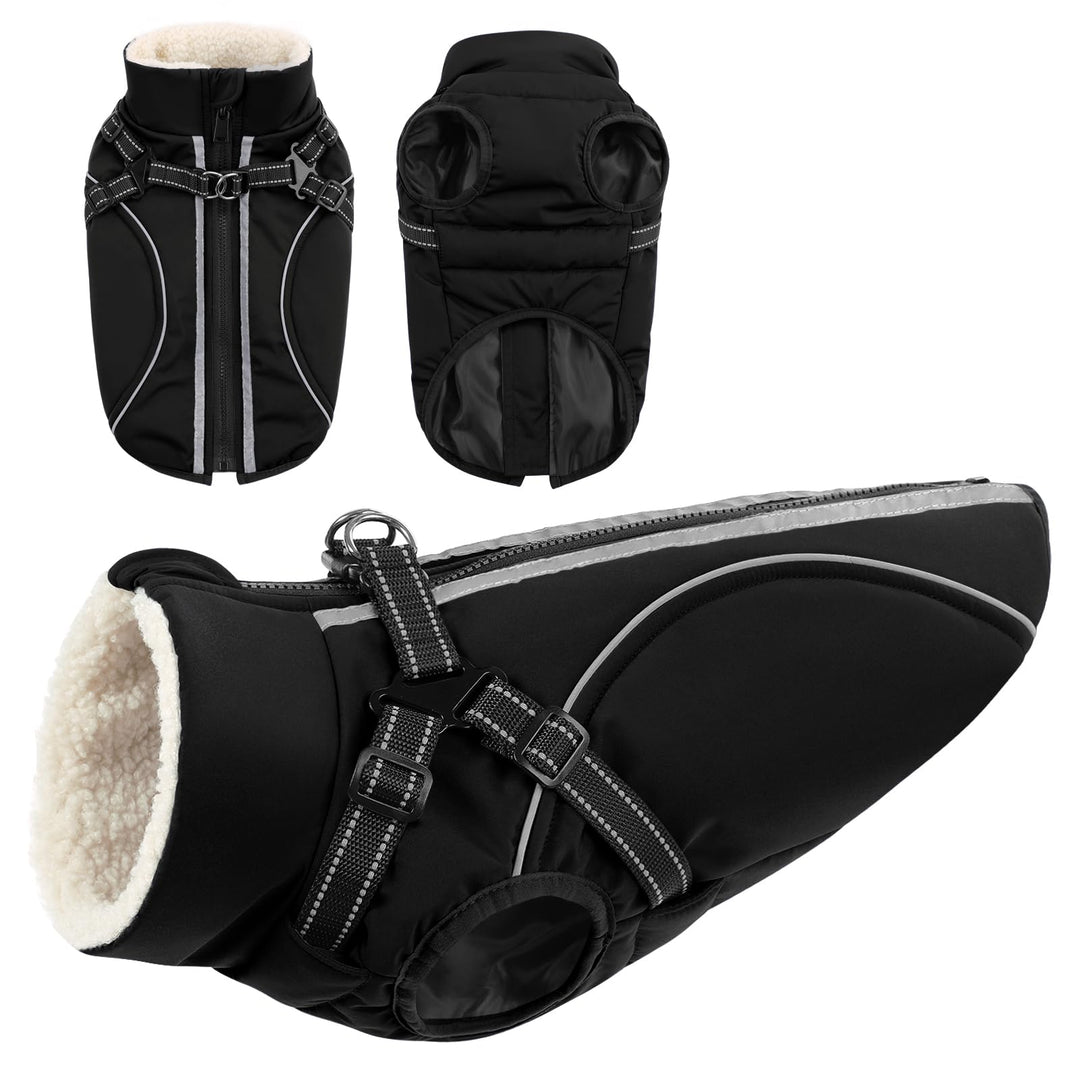 Hundemantel Hundejacke Warm Wintermantel mit Reissverschluss Winddichte &amp; Winddichte mit Reflektorst