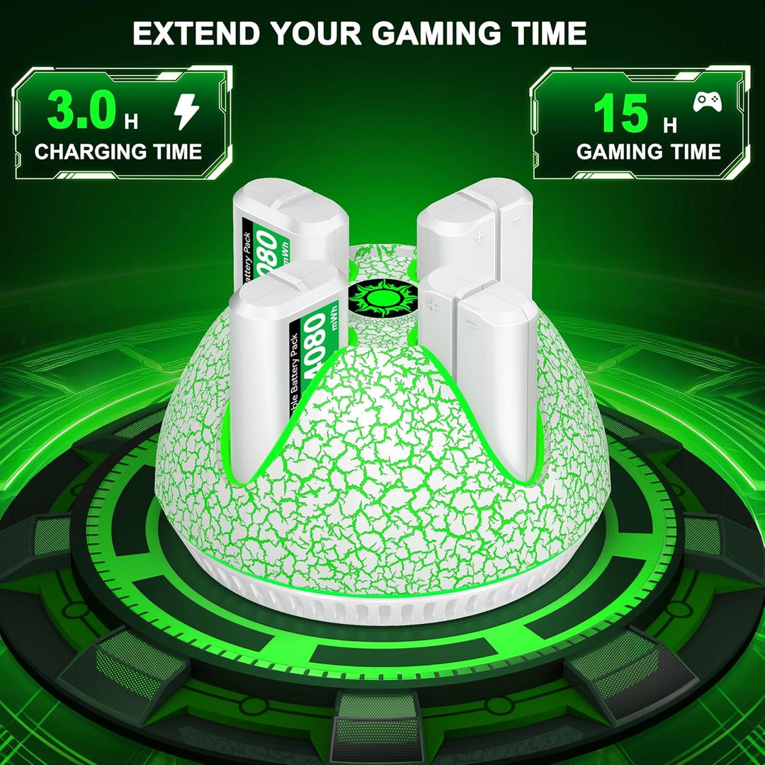4 Stück 4080mWh Akku für Xbox One/Xbox Series X&S Controller, Xbox Controller Akku kompatibel mit Xb