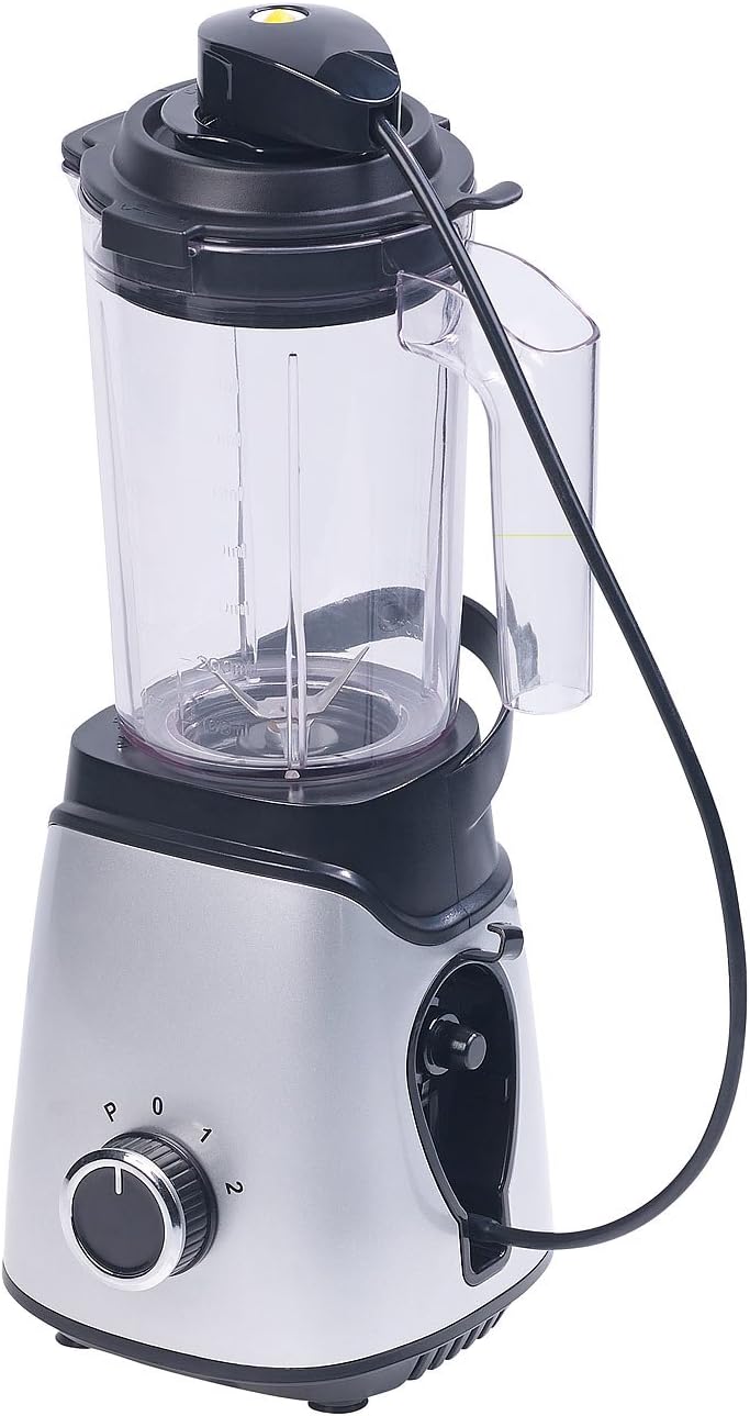 Rosenstein & Söhne Standmixer: 2in1-Vakuum-Mixer mit 3 Stufen & 4 Klingen, 700 ml, BPA-frei, 300 Wat