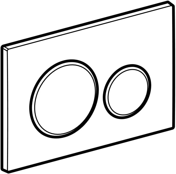 Geberit 115.882.KN.1 115882KN1 Sigma 20 Betätigungsplatte, Hochglanz-verchromt/mattchrom, Seidenglan