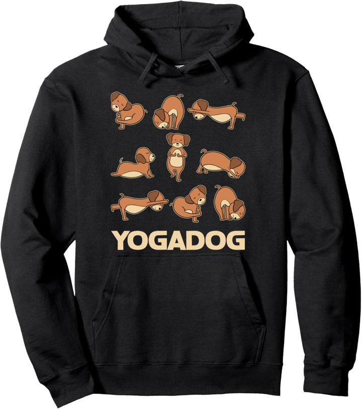 YOGAHUND HUNDE POSE HUNDEMOTIV MEDITATION ACRO HATHA YOGA Pullover Hoodie