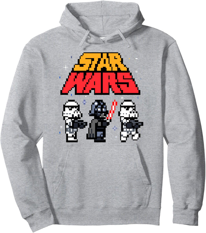 Star Wars Vader Troopers Logo 8-Bit Pixels Pullover Hoodie