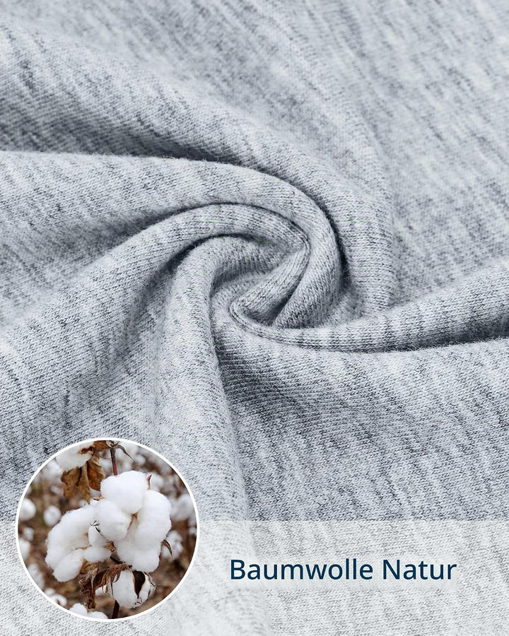 Butrends Damen Jogginghose Baumwolle mit offenem Boden Yoga Sporthose Hohe Taile Trainingshose Loung