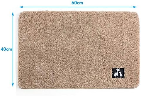 KINLO rutschfeste Badematte 40 x 60 cm, Hochflor Badteppiche, Maschinenwaschbare Badezimmerteppich,
