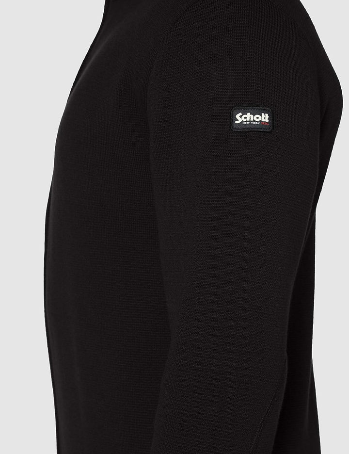 Schott NYC Herren Plkern2 Pullover Pullover S Schwarz, S Schwarz