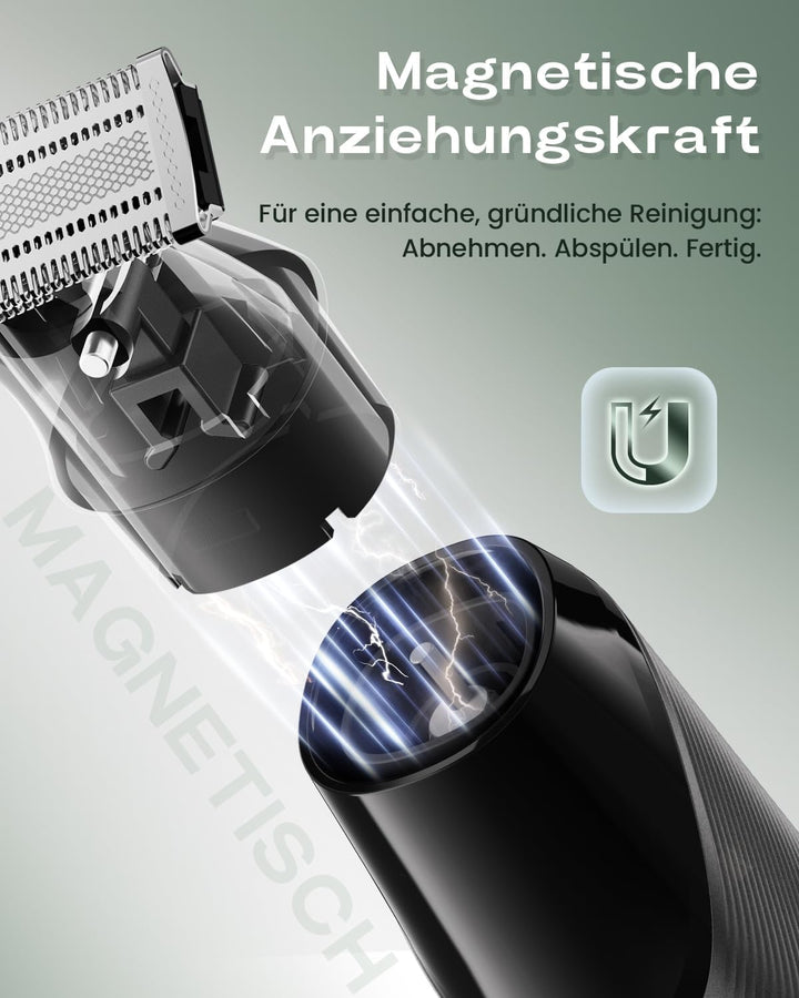 Intimrasierer Mann, Prettywill All-in-One Bodygroomer & Körperrasierer Herren mit Magnet-Scherkopf &