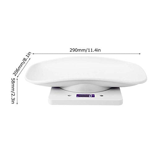 Ymiko 10kg / 1g Digitale tragbare Katze Hund Hamster Haustier Messwaage mit Tablett elektronische