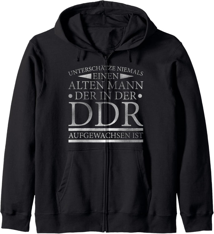 Herren DDR Ossi Ostdeutschland Spruch alter Mann Geschenk Kapuzenjacke