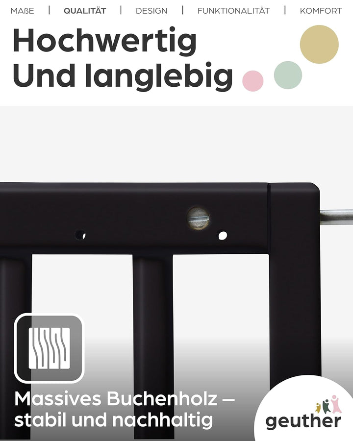 Geuther 2700 schwenkbares Türschutzgitter Passung: 63 cm - 103,5 cm Türgitter Treppenschutzgitter zu