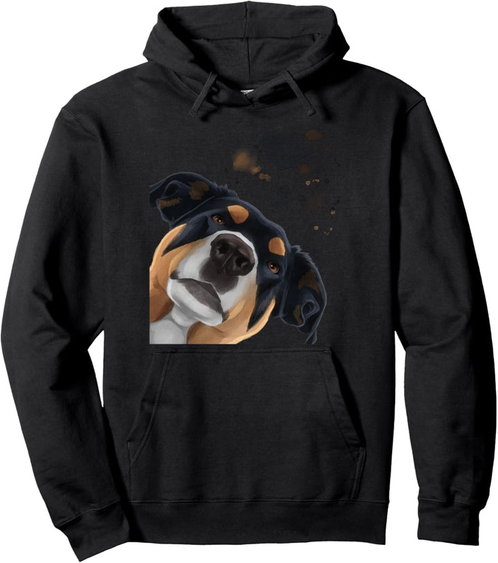 Neugieriger Hund Appenzeller Sennenhund Pullover Hoodie