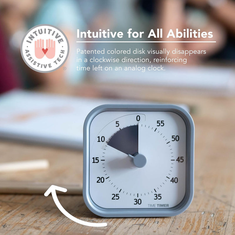 Time MOD - 60 Minuten Visueller Timer Home Edition für Kinder – Homeschooling, Timer für Schultisch,